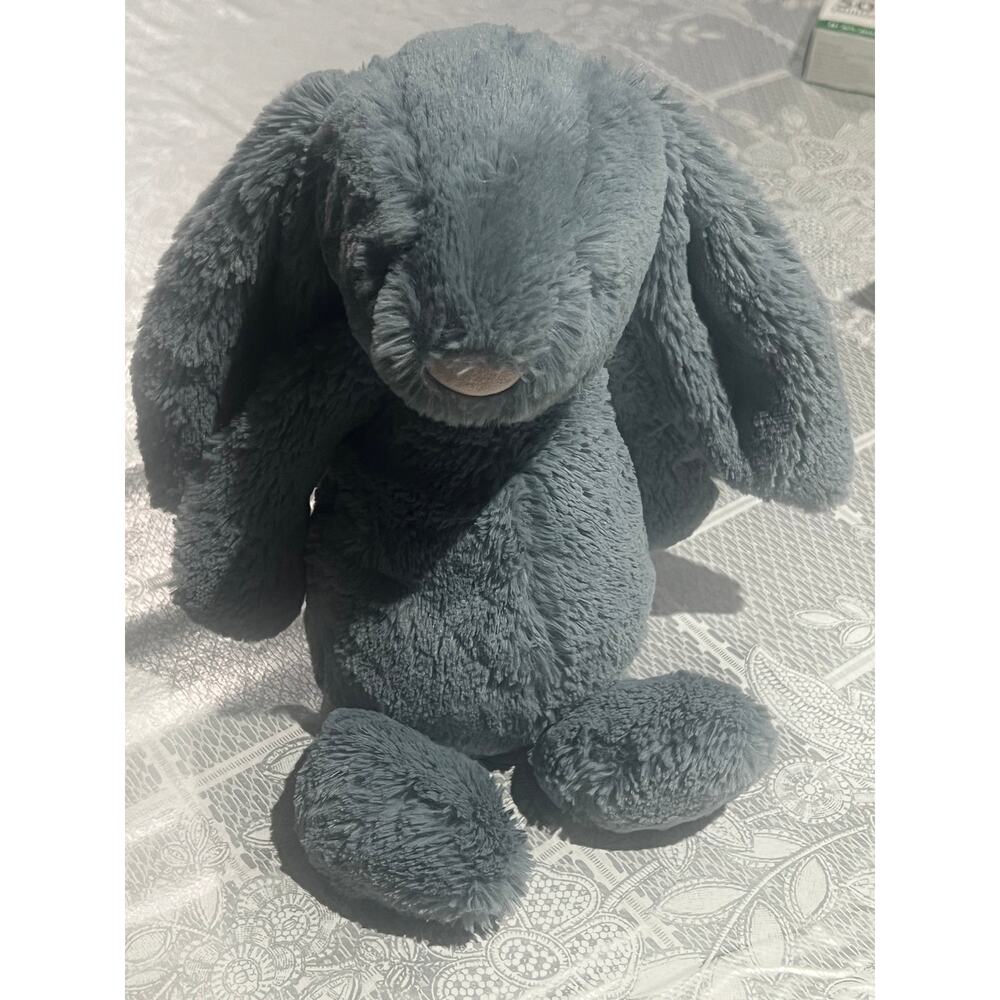 Jellycat Bashful Bunny Dusky Blue Retired 12" Medium Soft Plush Authentic Rare